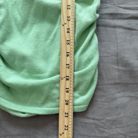 Autumn Cashmere Sleeveless Sweater Ruched Green Size S - Picture 4 of 6